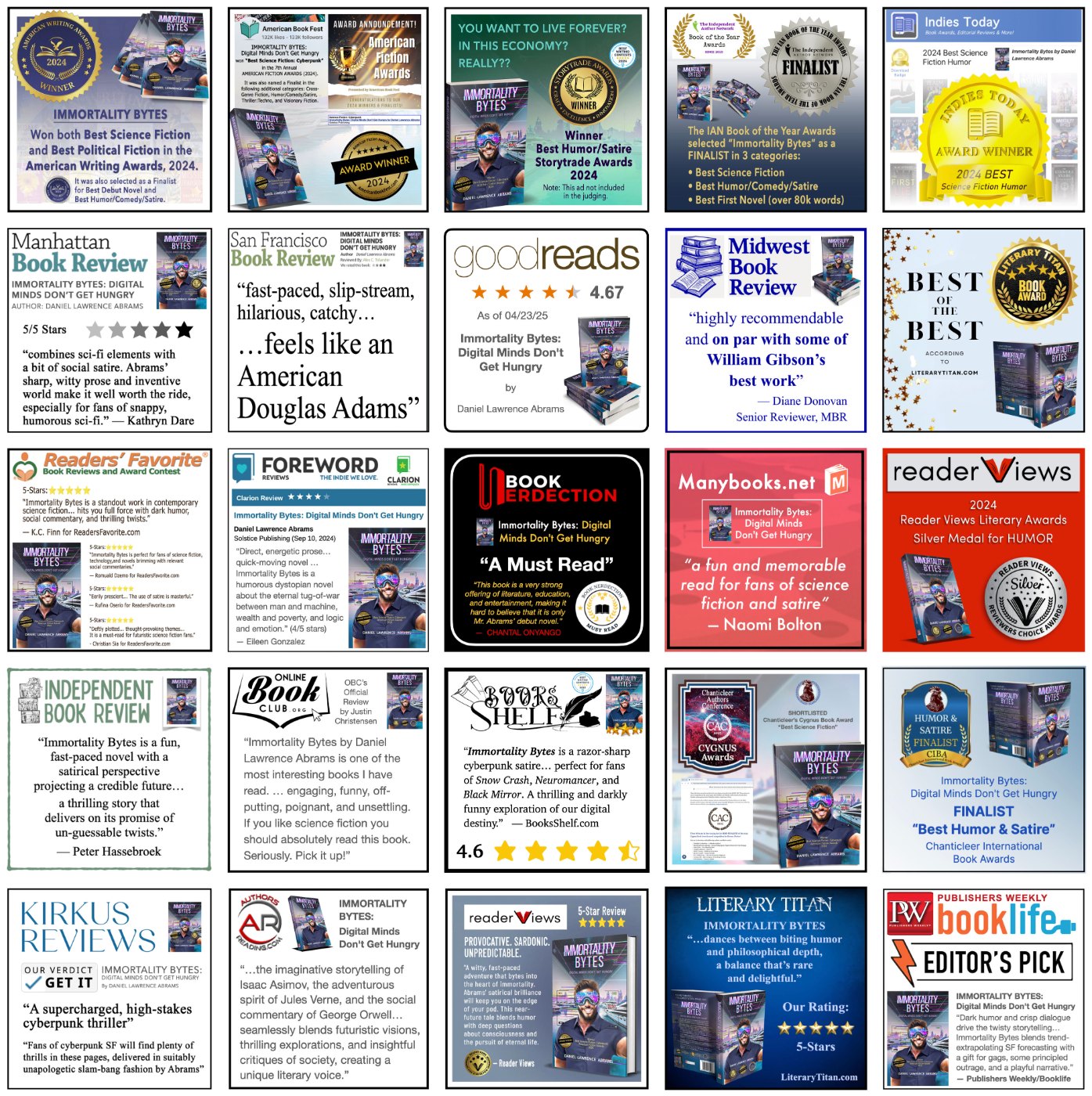 Immortality Bytes reviews and awards