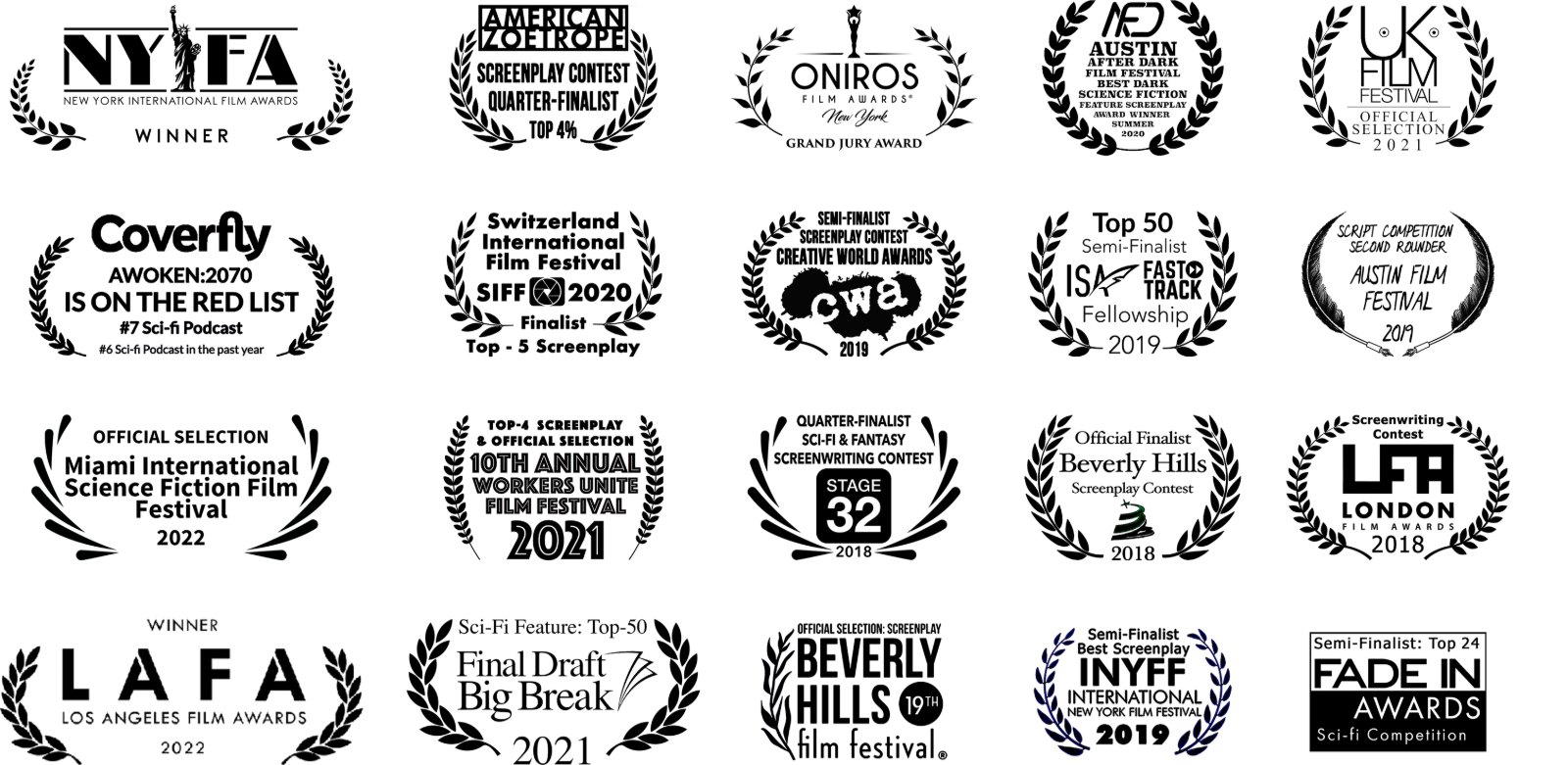 Screenplay laurels and festival honors